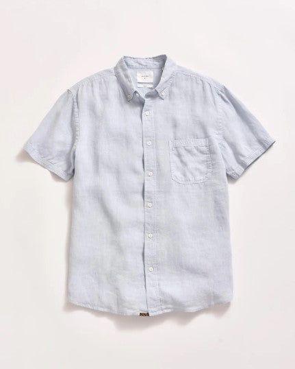 Billy Reid Short Sleeve Linen Tuscumbia Shirt Button Down