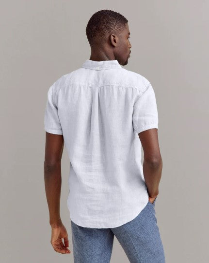 Billy Reid Short Sleeve Linen Tuscumbia Shirt Button Down