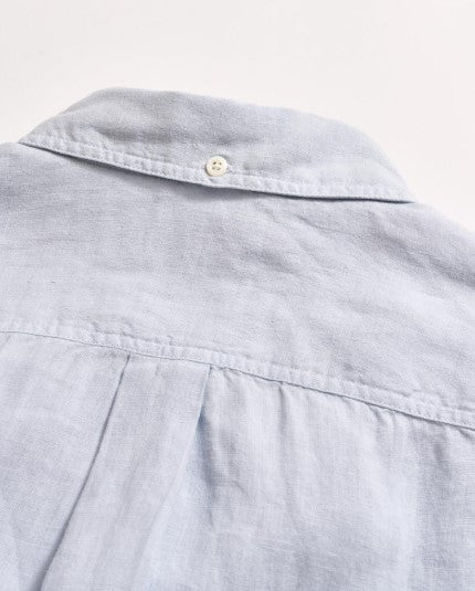 Billy Reid Short Sleeve Linen Tuscumbia Shirt Button Down