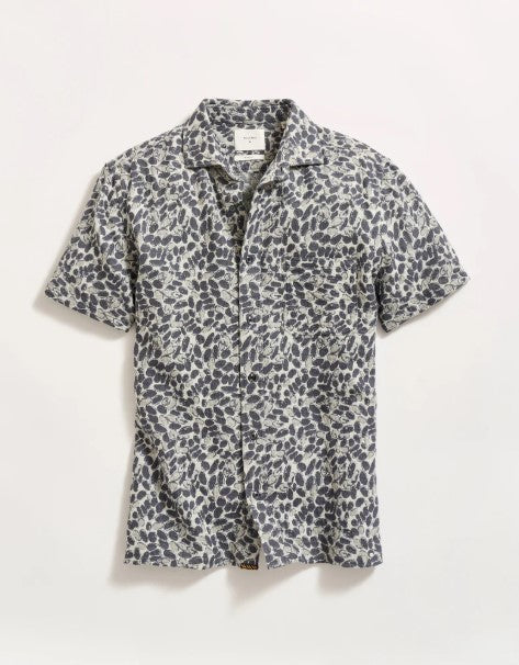 Billy Reid Short Sleeve Pebble Jacquard Treme Shirt