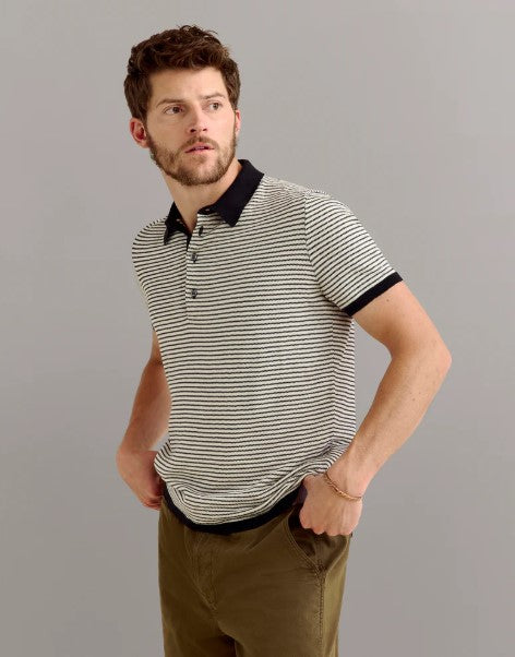 Billy Reid Stripe Sweater Polo