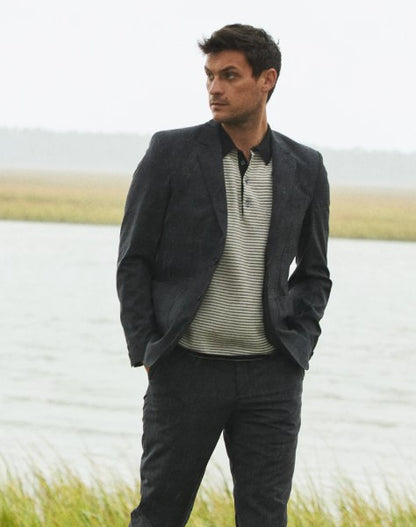 Billy Reid Stripe Sweater Polo