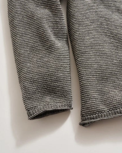 Billy Reid Tuck Stripe Crew- Black