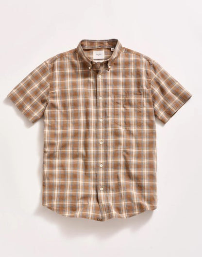 Billy Reid S/S Melange Plaid Tuscumbia Shirt Button Down