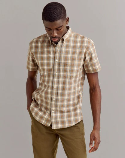 Billy Reid S/S Melange Plaid Tuscumbia Shirt Button Down