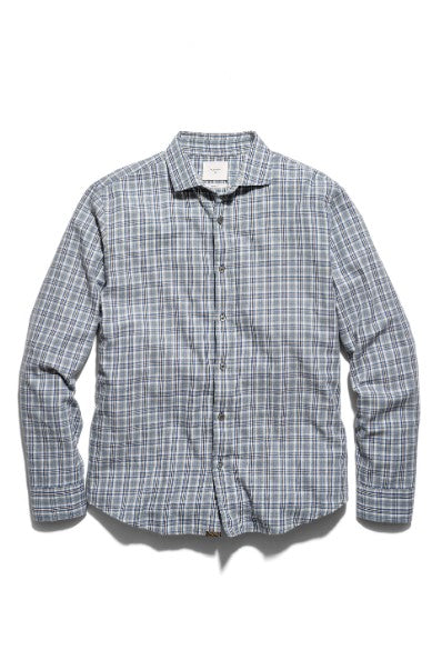 Billy Reid Twill Plaid Hutcheson Shirt - Blue Multi