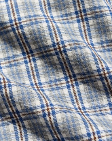 Billy Reid Twill Plaid Hutcheson Shirt - Blue Multi