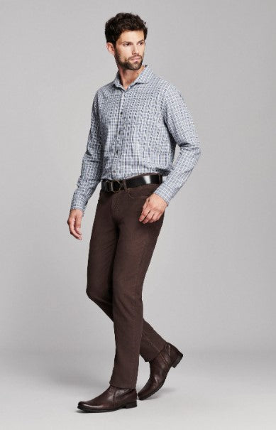 Billy Reid Twill Plaid Hutcheson Shirt - Blue Multi