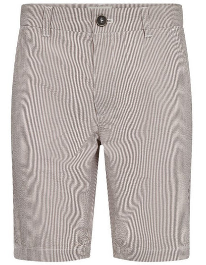 Bruun & Stengade BS Elio Regular Fit Shorts - Brown/White