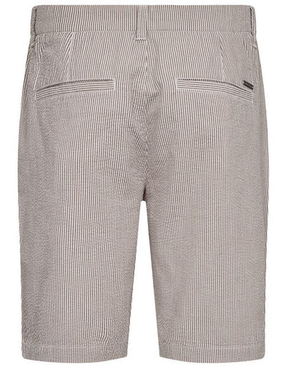 Bruun & Stengade BS Elio Regular Fit Shorts - Brown/White