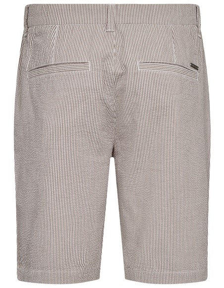 Bruun & Stengade BS Elio Regular Fit Shorts - Brown/White