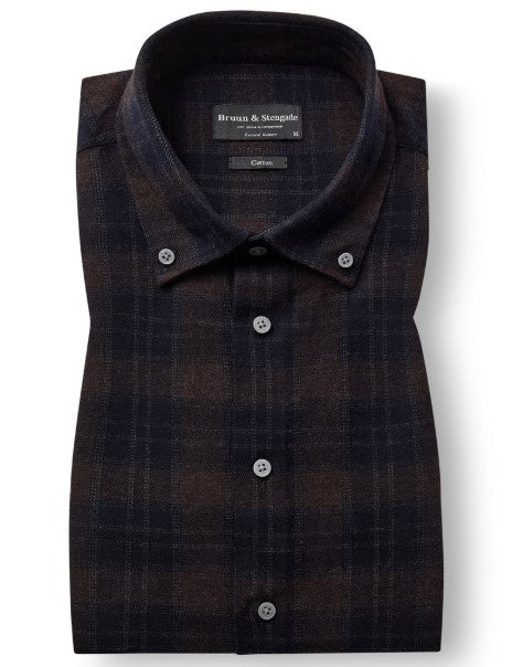 Bruun & Stengade BS Norodom Casual Modern Fit Shirt - Brown