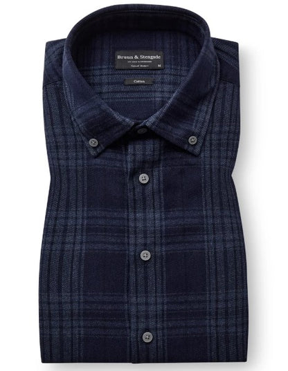 Bruun & Stengade BS Sihamoni Casual Modern Fit Shirt - Blue