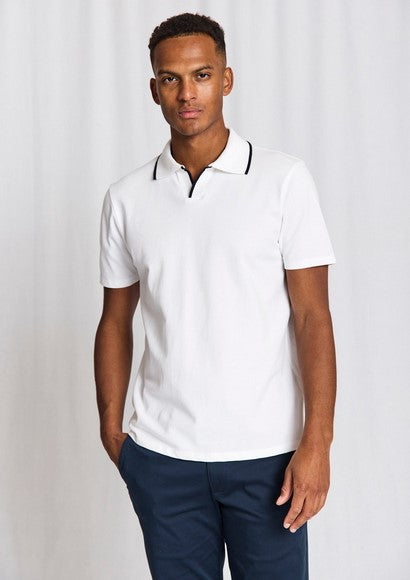 Bruun & Stengade BS Syros Regular Fit Polo Shirt - White