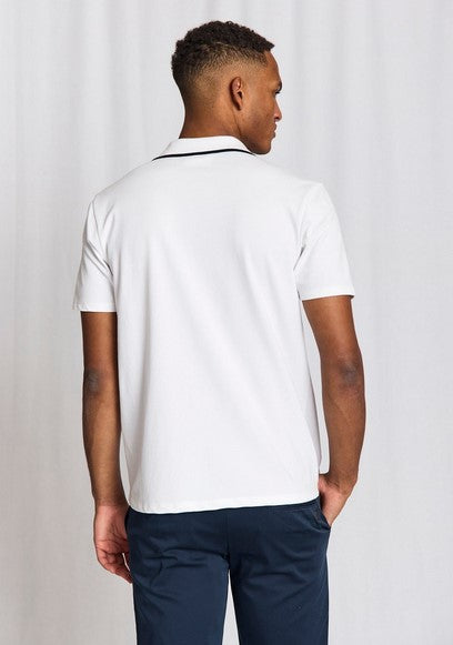 Bruun & Stengade BS Syros Regular Fit Polo Shirt - White