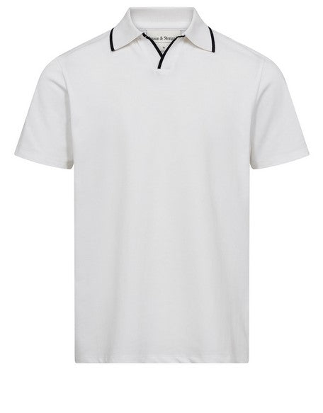 Bruun & Stengade BS Syros Regular Fit Polo Shirt - White