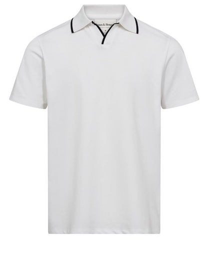 Bruun & Stengade BS Syros Regular Fit Polo Shirt - White