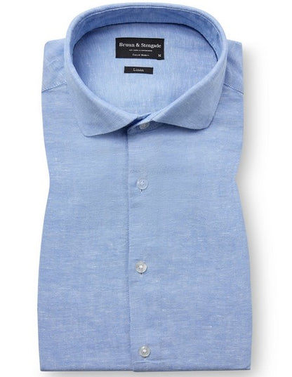 Bruune & Stengade BS Tahaka Casual Modern Fit Shirt - Light Blue