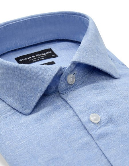 Bruune & Stengade BS Tahaka Casual Modern Fit Shirt - Light Blue