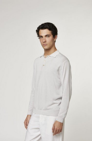 Daniele Fiesoli Cotton Long sleeve polo shirt - Navy
