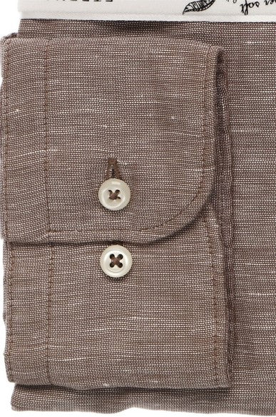 Eterna Modern Fit Linen Shirt - Beige