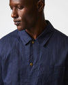 Billy Reid Leroy Shirt Jacket in Carbon Blue