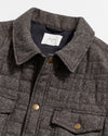 Billy Reid Theo shirt jacket in Choclate Tweed