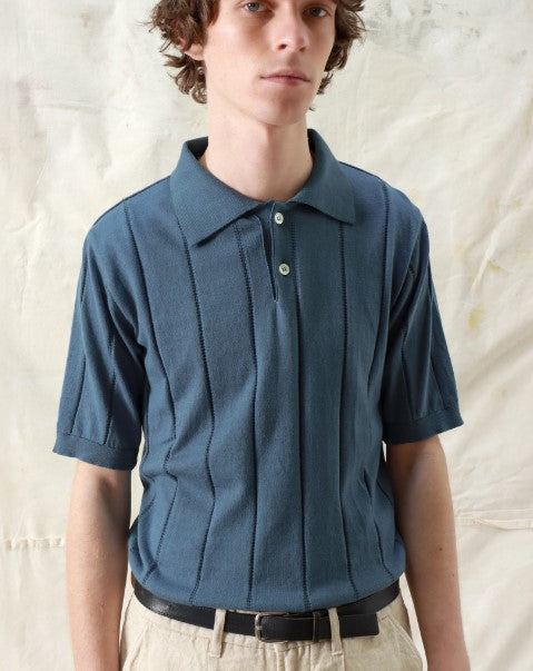 Far Afield Jacobs Punched Stripe Polo