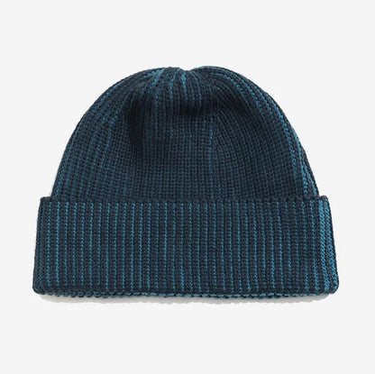 Far Afield Ribbed Knit Beanie - Navy/Blue