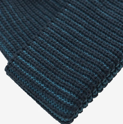 Far Afield Ribbed Knit Beanie - Navy/Blue