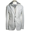 Fradi Wool Flannel Jersey Hooded Jacket - Pearl Grey