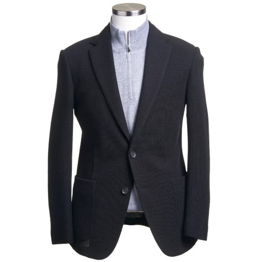 Fradi Wool Jersey Blazer - Navy