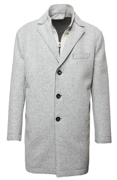 Fradi Tod Laser Cut Coat - Pearl Grey