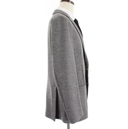 Fradi Wool Blend Knit Jacket - Mélange Grey