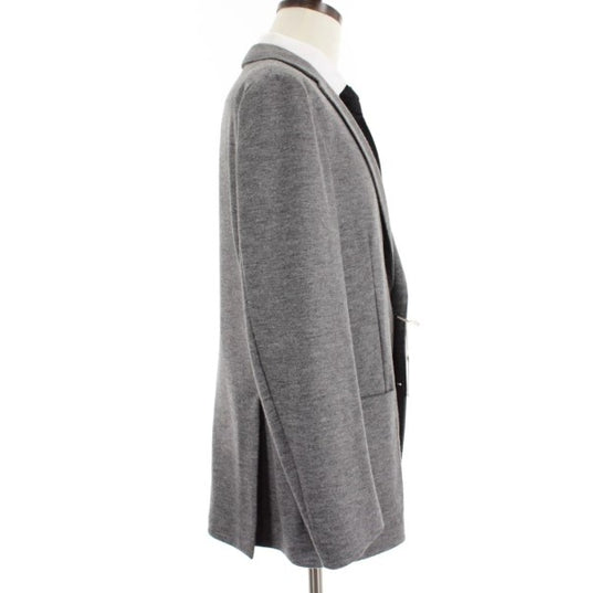 Fradi Wool Blend Knit Jacket - Mélange Grey