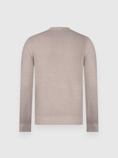 Gran Sasso Ribbed details vintage crew neck - Dove Grey