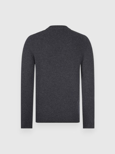 Gran Sasso Shetland Crew Neck Sweater - Blue Navy