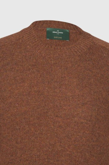 Gran Sasso Shetland Crew Neck Sweater - Orange