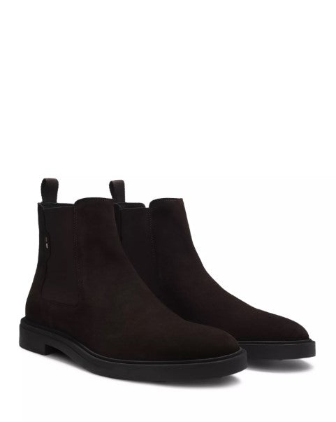 Hugo Boss Calev Sueded Chelsea Boots - Dark Brown