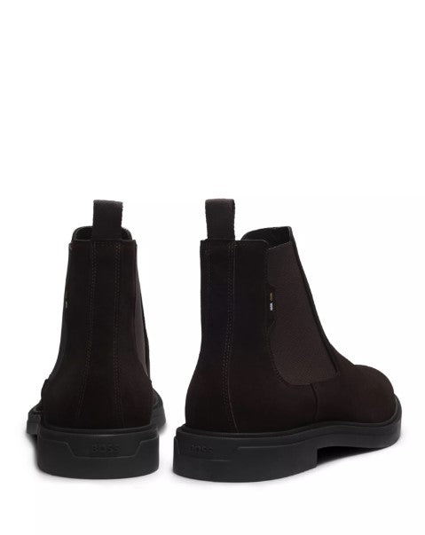 Hugo Boss Calev Sueded Chelsea Boots - Dark Brown