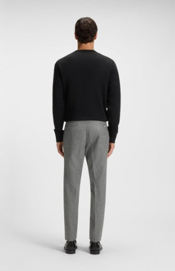 Hugo Boss Micro-patterned slim-fit trousers in virgin wool