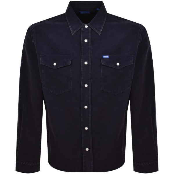 Hugo Boss Ebino Corduroy Shirt - Dark Blue