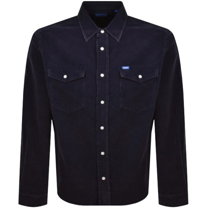 Hugo Boss Ebino Corduroy Shirt - Dark Blue