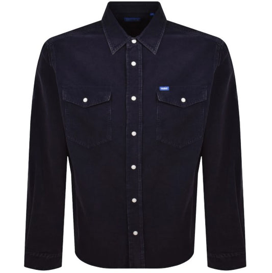 Hugo Boss Ebino Corduroy Shirt - Dark Blue