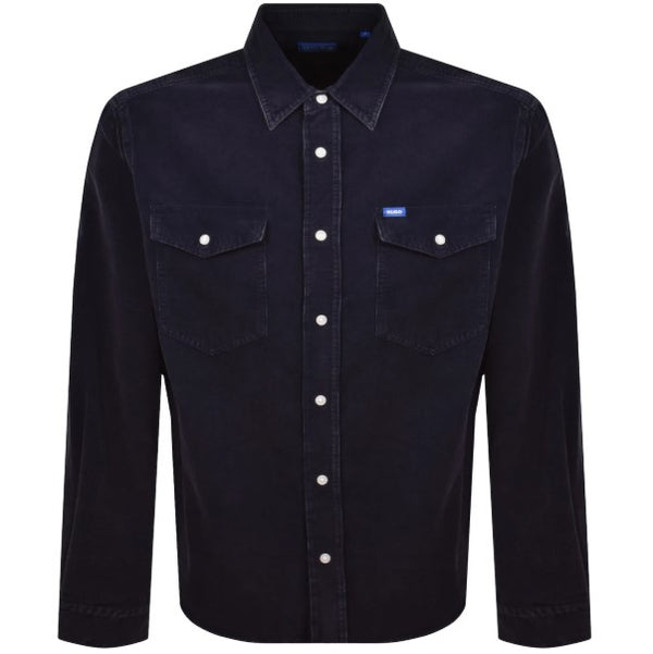 Hugo Boss Ebino Corduroy Shirt - Dark Blue