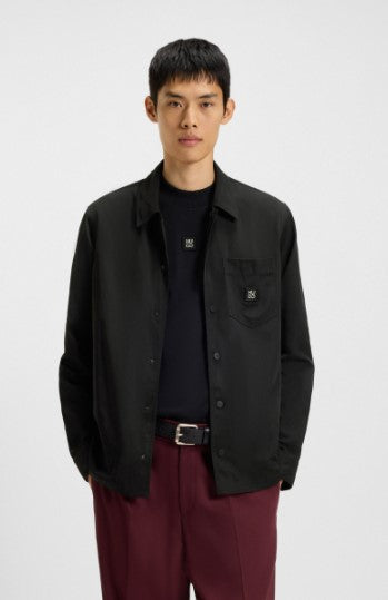 Hugo Boss Oversize-fit shirt with stacked-logo badge