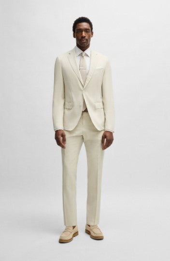 Hugo Boss Patterned Wool Blend Formal Trouser