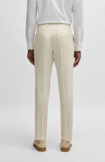 Hugo Boss Patterned Wool Blend Formal Trouser