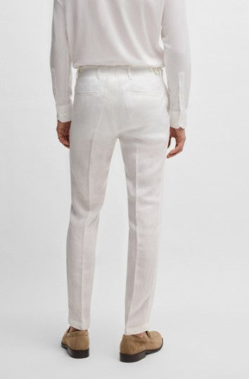 Hugo Boss Formal trousers in linen canvas
