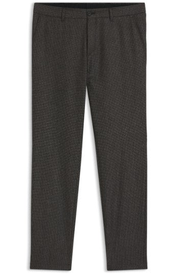 Hugo Boss Micro-Patterned Slim-Fit Trouser - Dark Brown